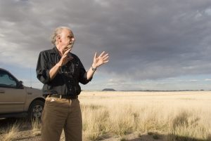 Theodore (Theo) Dracos, writer, outside of Alpine, Texas,